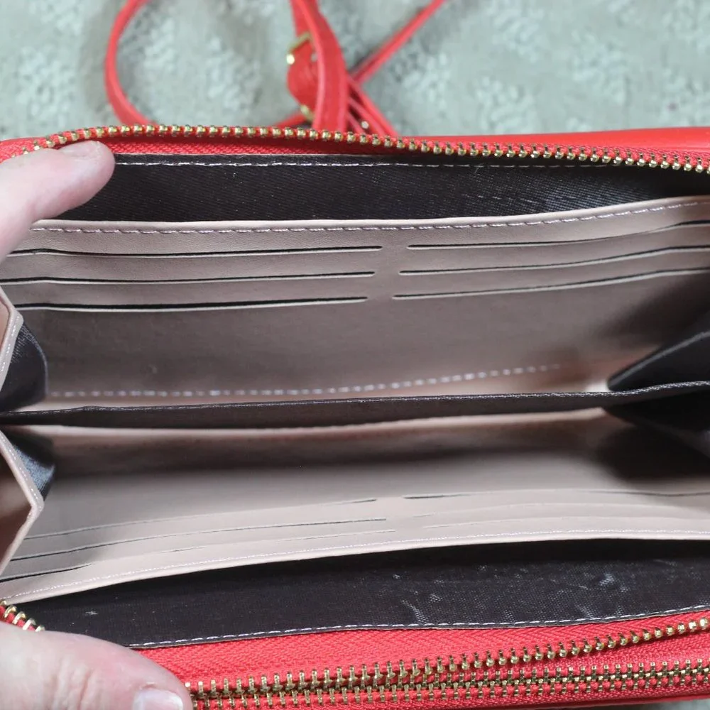 NWOT Baellerry Show You Red Crossbody Wallet